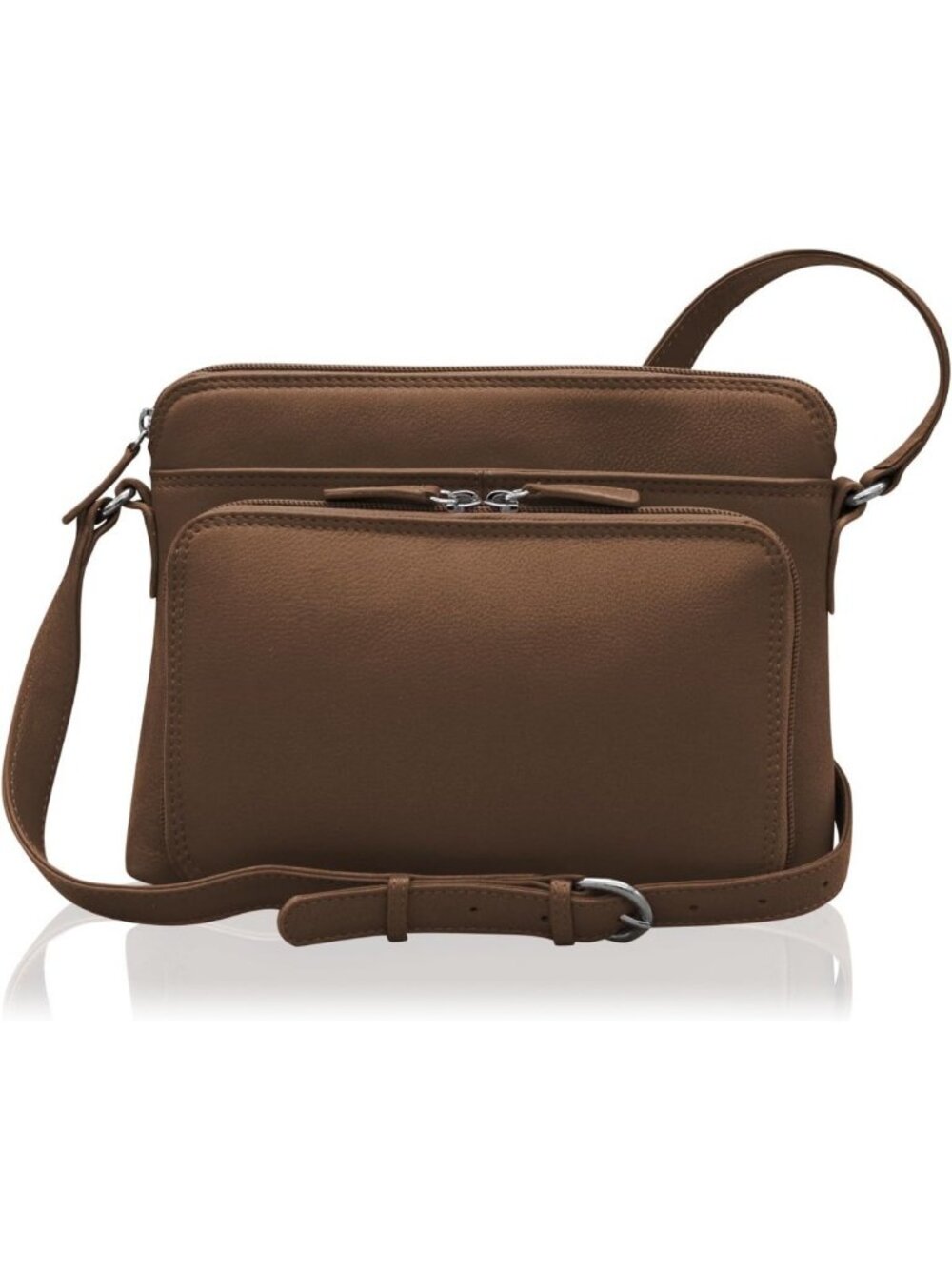 Genuine Leather Crossbody Bag for Women - RFID Blocking, Adjustable Strap